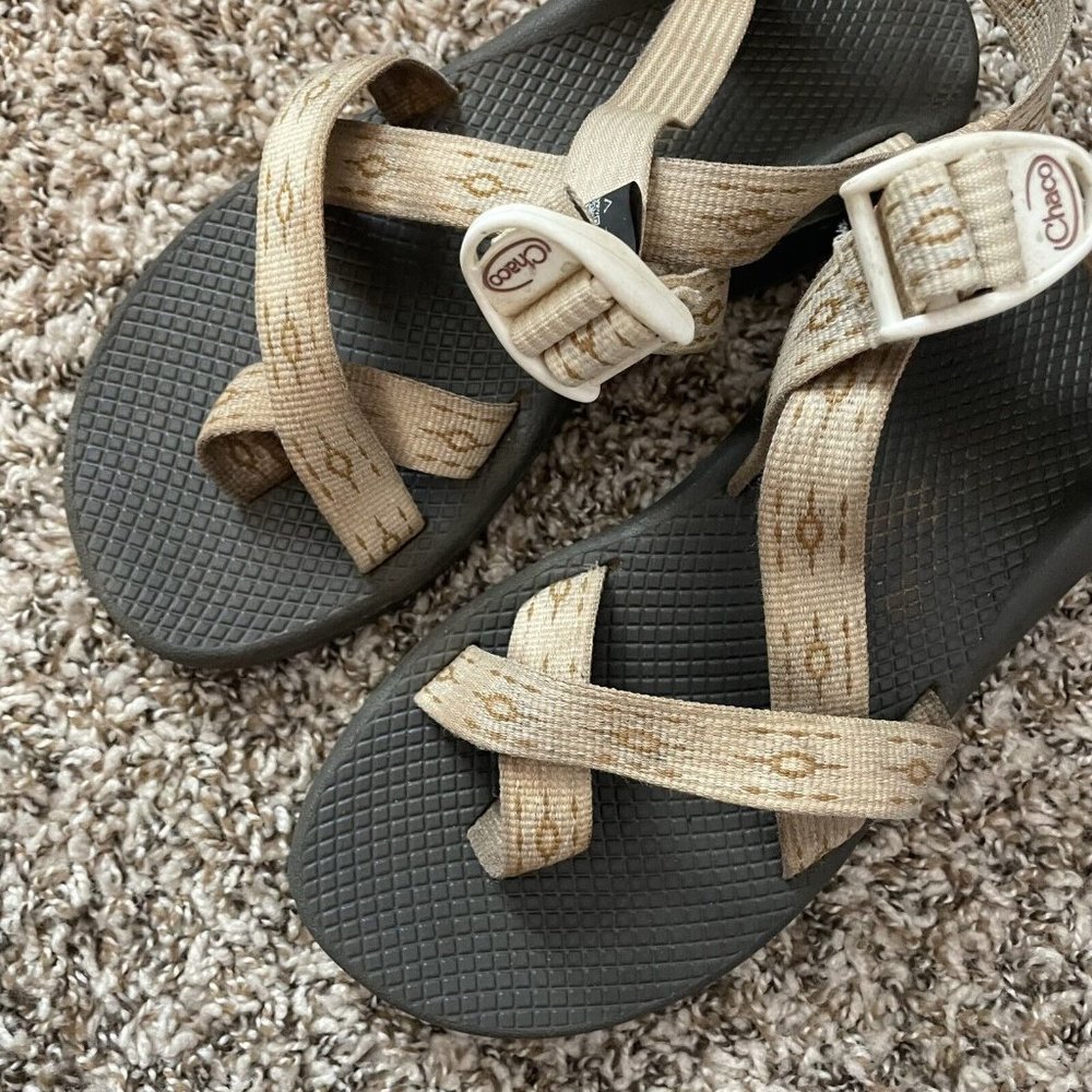 Chaco Women's Size 9 Zcloud 2 Sport Sandal Oculi Sand Cream Strappy Hiking